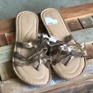 Brown/Gold Sandals